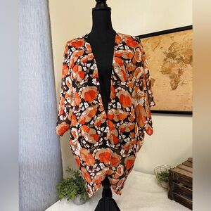 Moss Rose floral kimono